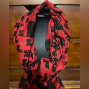 Louisiana Red & Black Scarf